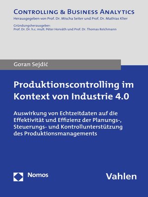 cover image of Produktionscontrolling im Kontext von Industrie 4.0